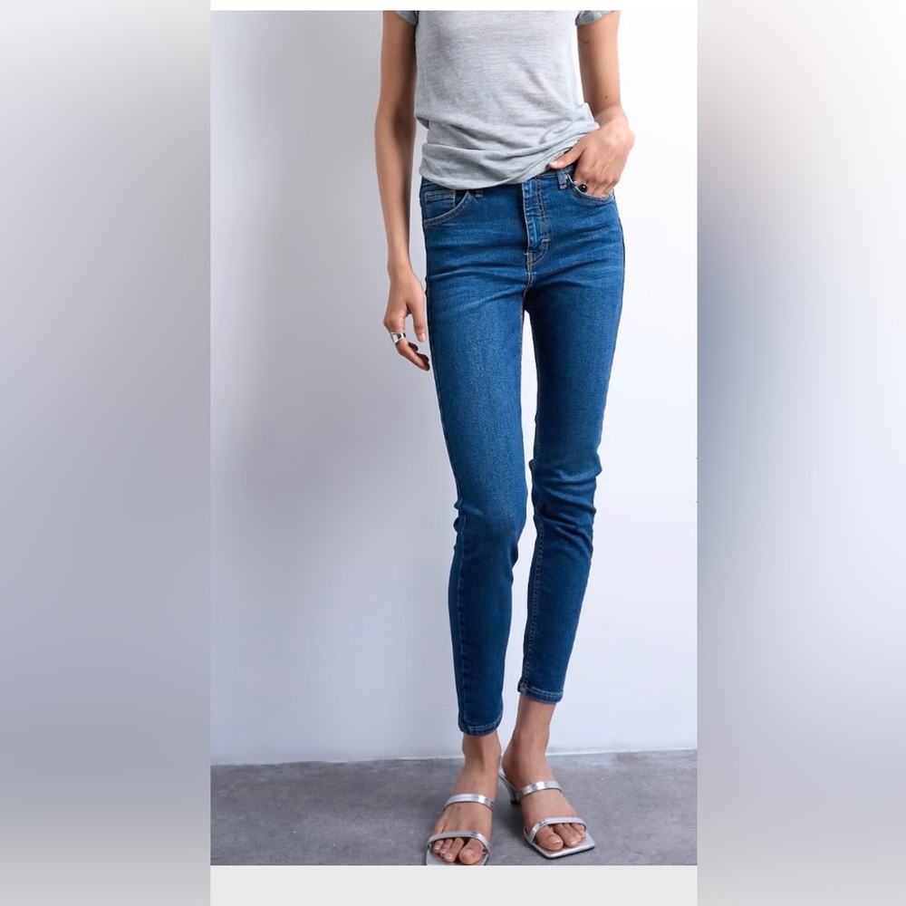 Topshop High Rise Blue Jeans